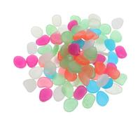 Yardenfun 200 Pietre Luminose Fosforescenti Colorate Ciottoli da Giardino Lisci e Sicuri per Decorazioni Esterne e Acquari Rocce Luminose per Vialetti e Piante da Interno ed