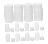 Yardenfun 24 pezzi Bottiglie Hdpe per Pillole Piccole Contenitori Medicina Resistenti e Portatili Tappi Ermetici Antisversamento per Viaggi e Uso Quotidiano