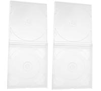 Yardenfun 2pezzi Custodia Trasparente Per Cd Scatole Per Cd Custodie Trasparenti Per Dvd Dvd in Plastica Custodie Per Cd Scatola Trasparente Per in Plastica Per
