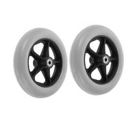 Yardenfun 2sets Ruote Anteriori Piene per Sedia Rotelle Pneumatici in Pvc Resistenti Cuscinetti Rulli Antiscivolo Accessori di Ricambio per Deambulatori