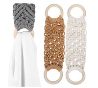 Yardenfun 3 Pezzi Anello per appendere asciugamani in mano asciugamani all'uncinetto gancio del cuscinetto supporto salviette