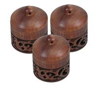 Yardenfun 3 Pezzi Ciondolo Bustina Di Loto Ciondolo Aromatico Fai Da Te Simpatici Diffusori Per Oli Essenziali Diffusore Di Olio Essenziale Per Collana Diffusore in Legno Marrone