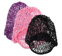 Yardenfun 3 Pezzi Hair Net For Sleeping And Styling Handmade Stretchy Mesh Bun Covers For Women Lightweight Breathable Hair Wraps Yoga And Everyday Use