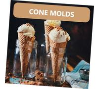 Yardenfun 3 Pezzi Stampo per Cono Gelato in Legno Modello Forma Cono per Uova DIY Utensile per Cucina Riutilizzabile e Resistente