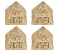 Yardenfun 4 Mini Piramidi : Statuetta in Resina a Forma di Piramide, Decorazione per Esposizione - Micro Paesaggio da Tavolo di Sabbia, Figurina a Tema Antico Egitto