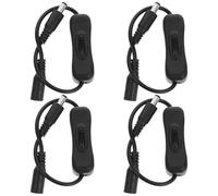 Yardenfun 4 pezzi Cavo con Interruttore Off per LED Connettore Dc Maschio Femmina Controllo Facile per Luci LED Piccole Compatibile per Illuminazione Pubblicitaria