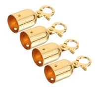 Yardenfun 4 Pezzi Fermacorda in Acciaio Inossidabile per Corde di Velluto e Stanchion, Antiscivolo, Facile Installazione, per Transenne di Coda e Ingressi, Colore Oro
