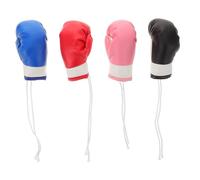 Yardenfun 4 Pezzi Mini Guantoni Boxe Portachiavi Sportivi in PVC e Decorazione per Specchietto Auto e Zaino Accessori per Feste e DIY