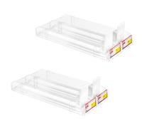 Yardenfun 4 Pezzi per Esposizione Sigarette Auto Push Porta Sigarette Pratico e Leggero per Negozi Rack Trasparente per Design Compatto e