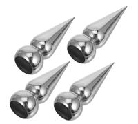 Yardenfun 4 pezzi Punte in Acciaio per Recinzioni Decorazioni Metalliche per e Protezione Privacy Topper Eleganti per Cancelli e Balconi Esterni