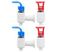Yardenfun 4 pezzi Rubinetto per Dispenser Acqua Ugello con Filettatura Interna Antigoccia Sostituzione Facile Senza Forare Accessori per Fontane e Contenitori d Acqua Calda e Fredda