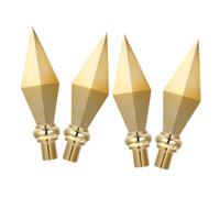 Yardenfun 4 pezzi Teste per Asta Bandiera in Metallo Dorato Decorazioni Resistenti per Bandiere da Esterno e Ufficio Sostituzione Elegante per Aste Rotte o Vecchie