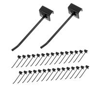 Yardenfun 48 Pezzi Ganci Metallo Neri per Ganci Resistenti per Esposizione e Organizzazione Merce Negozi Garage e Gioiellerie