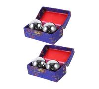 Yardenfun 4pezzi Palline per Esercizi Manuale Cinesi Massaggiatore per Palmi delle Mani Antistress Baoding Tradizionali per Migliorar Flessibilità delle Dita Salute Articolare