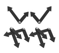 Yardenfun 6 Pezzi Lancette per Orologio Didattiche in Plastica Nere, Accessori per Insegnare L’ in Classe, Strumenti Educativi per attività Scolastiche e Lavori Manuali