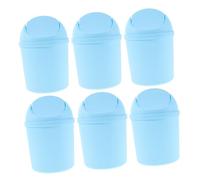 Yardenfun 6 Pezzi Mini Pattumiera da Scrivania con Bidoncino Plastica Compatto per e Rifiuti Cestino Desktop per Camera Bagno
