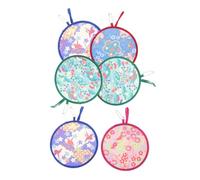 Yardenfun 6pezzi Ventaglio Pieghevole Rotondo Stampa Giapponese Leggero e Portatile in Colori per Uso Viaggio