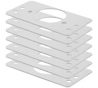 Yardenfun 8 Pezzi Piastra di Rinforzo Porta in Acciaio Inox Copertura Catenaccio Circolare per Riparazione Serrature Ante Armadio e Porte D’Ingresso Kit Fissaggio Sicurezza Fai da Te