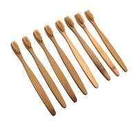 Yardenfun 8 pezzi Spazzolino Dentale Bamboo con Setole Morbide Protettive per Gengive Sensibili e Contro Macchie e Ergonomico Naturale