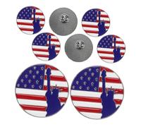 Yardenfun 8pezzi Spilla Smaltata Patriottica Americana e Statua Della Libertà Per Memorial Day Femminile Cappello Accessori