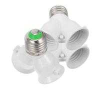 Yardenfun Adattatore Base Lampada E27 a 2 E27 Portalampada a y in Pbt Ignifugo, Convertitore Spliter Per Lampadine Led e Alogene, Supporto Compatto 3 Pezzi Per Illuminazione Domestica