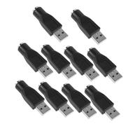 Yardenfun Adattatore Convertitore USB Femmina-ps/2 Maschio per Mouse e Tastiera, Set da 10 Pezzi, Compatibile PC Desktop e Notebook, Plug-and-play per Ufficio e Casa