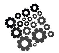 Yardenfun Adesivi Murali a Specchio 3D Floreali Rimovibili 30X30 CM Neri per Cameretta Decorazione Pareti per Soggiorno e Bagno Arte Murale Contemporanea Autoadesiva