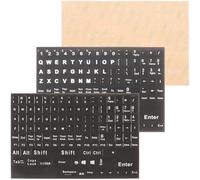 Yardenfun Adesivi per Tastiera Inglese in PVC 3 Fogli per Tastiere Desktop e Laptop Adesivi Sostitutivi Lettere per Tastiera Meccanica Facili da Applicare e Rimuovere senza Residui