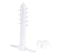 Yardenfun Base a Vite per ombrellone da Spiaggia 2 Pezzi in ABS Bianco Accessorio di Fissaggio Portatile per ombrellone da Giardino e Campeggio Base Stabile per ombrelloni da Esterno