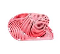 Yardenfun Cappello Cowgirl Western con Lustrini e Luci LED Ampia Protettiva Uv Leggero e Portatile Unisex per Feste Halloween e Outdoor