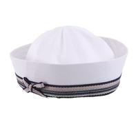 Yardenfun Cappello da Marinaio Donna Estivo con Fiocco Elegante Leggero e Resistente Berretto Nautico per Cosplay e Feste Tema