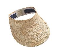 Yardenfun Cappello Da Sole a Larga Falda in Paglia Resistente e Traspirante, Berretto Con Visiera Elastico Regolabile Per Spiaggia Estiva e Protezione Solare (m 56-58 Cm)