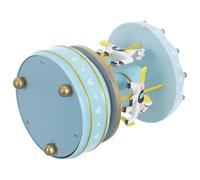 Yardenfun Carillon Giostra Musicale in Legno con Cavalli Rotanti ed Elevati Scatola Musicale Meccanica Carica Manuale Decorazione da Tavolo Azzurra Regalo Compleanno per Figlie