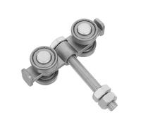 Yardenfun Carrello e Guida Resistente in Acciaio Argento per Porta Scorrevole con Ruote Silenziose per Porte Pieghevoli e Porte Scorrevoli in Biblioteca