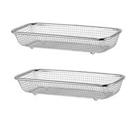 Yardenfun Cesto Porta Posate in Acciaio Inossidabile Per Lavastoviglie - 2 Pezzi Di Stoccaggio Utensili Accessorio Cucina Con Base Antiscivolo