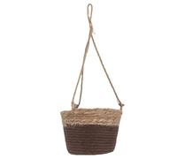 Yardenfun Cesto Sospeso Artigianale in Paglia Naturale Decorazione Elegante per Piante da Interno ed Esterno per Balconi e Giardini Risparmio Spazio e Stile Nordico