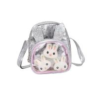 Yardenfun Chic Glitterante per Zaino Scolastico PU Tracolla per Viaggi Design Coniglio