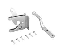 Yardenfun Chiusura Cancello Autolock con Leva Gravità Kit Completo con Viti per Recinzione in Legno e Vinile Serratura Auto-bloccante per Cancelli e Staccionate Facile Installazione e