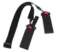 Yardenfun Cinghia Trasporto Portasci e Tracolla Regolabile Nero Nailon Sci in Doppia Facile Protezione Accessori Invernale per Snowboard da Uso