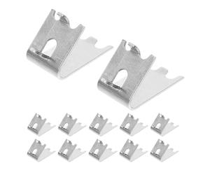 Yardenfun Clip per Scaffali in Metallo e Supporti per Ripiani in Acciaio Inox 12 Pezzi, Fermagli per Frigorifero e Congelatore Compatibili per Uso Domestico e Commerciale
