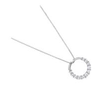Yardenfun Collana ad anello Signore Collana girocollo collana a catena clavicola collana di fascino del cerchio catena del collo dell'anello del cerchio catena di collana Argento 925