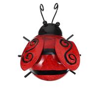 Yardenfun Decorazione da Parete Coccinella in Ferro Rosso Ornamento per Giardino e Villa Statua Murale Lifelike per Interni ed Esterni Facile da Installare Decorazione Casa Elegante e