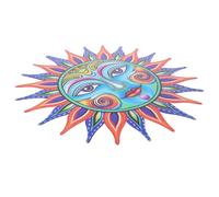 Yardenfun Decorazione da Parete in Ferro Forma di Sole Ornamento da Giardino Esterno Resistente Decorazione Creativa per Patio e Casa Addobbo Artistico Vividamente per Spazi Interni Ed Ester