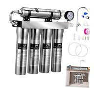 Yardenfun Filtro in Acciaio Inox Ultrafiltrazione Depuratore per Rubinetto e Installazione Sottolavello o Parete Efficiente per Acqua Potabile Pulita e