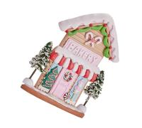 Yardenfun Handcrafted Polymer Clay Christmas Gingerbread House Figurine Cottage Decor with Handpainted Details Compact Winter Ornament for Home Office And Party Display