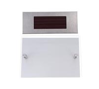 Yardenfun Lampada Solare con Numero Civico in Acciaio Inox 4 LED Lampada da Parete a Induzione Solare per Esterni Illuminazione Indirizzo con Rilevatore di Movimento per Casa e Giardino