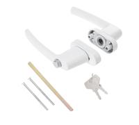 Yardenfun Maniglia Leva Doppia Estremità in Acciaio Rinforzato con Serratura e Chiavi per Porte e Finestre Struttura Solida e Spessa Facile Installazione Sicurezza Interna ed