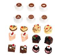 Yardenfun Miniature Dollhouse Food Realistic Fake Cupcakes And Muffins DIY Play Cake Ornaments in Styles Safe And Decorative Fake Desserts For Pretend Play
