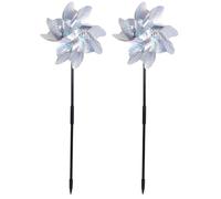 Yardenfun Mulino a Vento Paraocchi per Uccelli 2 Pezzi, Girandole Colorate per Esterni, Dispositivo di Esilio Uccelli Decorativo per Prato, per Aree Verdi e Matrimoni