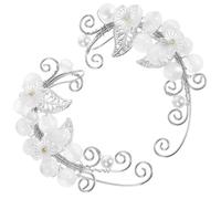 Yardenfun Orecchini a Cuffia Argento in Lega con Simulazione di Gemma, Delicati e Resistenti, Orecchini Ear Cuff Non Forati per Donne e Ragazze, come Regalo di Compleanno